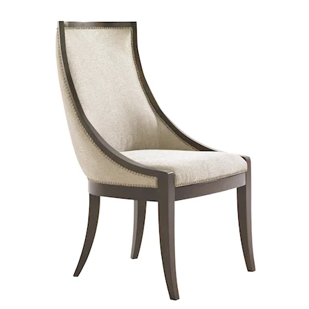 Contemporary Talbot Quickship Host Chair in Kendall Fabric